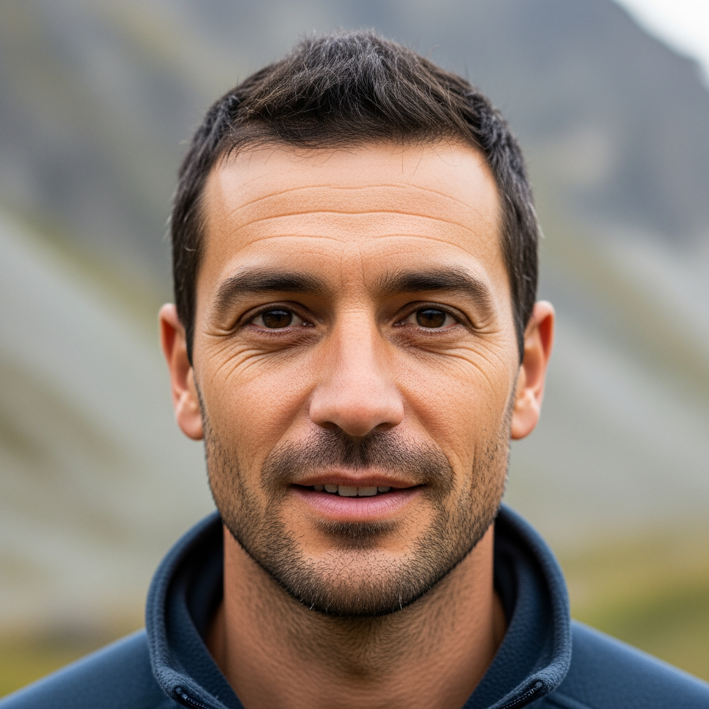 Baş rehber Ahmet Yılmaz açık hava portresi